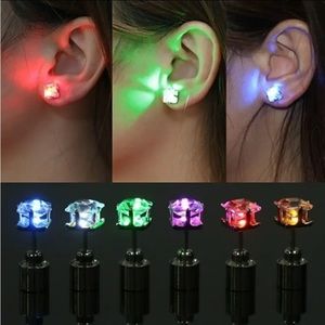 Red Light-Up LED Earrings